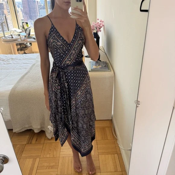 JONATHAN SIMKHAI Scarf Print Wrap Dress - Picture 8 of 13